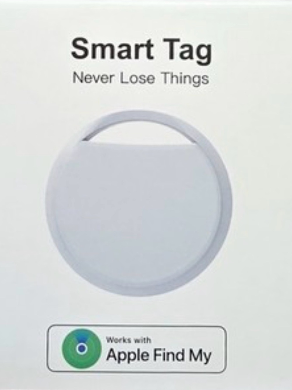 Smart Tag Tracker (White) - Works with Apple Find My iOS and android